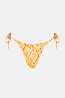 Fiesta Tie Dye Tie Side Hi Cut Pant Orange