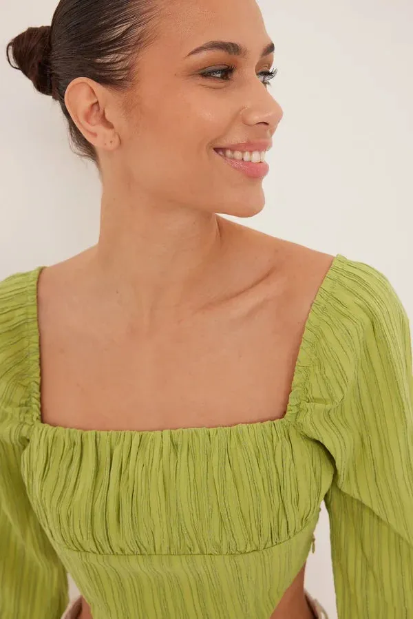 Gathered Bust Corset Blouse