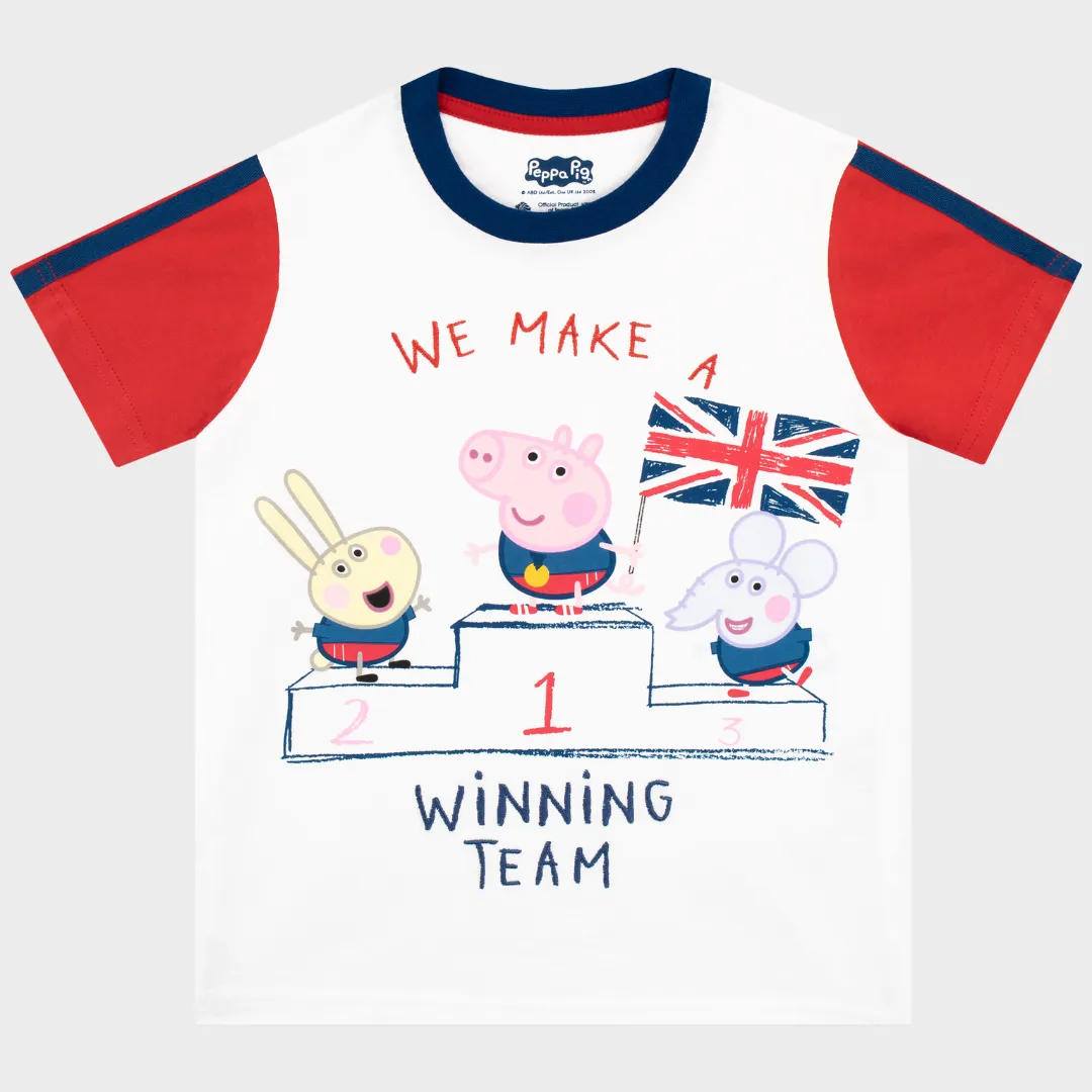 George Pig Team GB T-Shirt and Shorts Set
