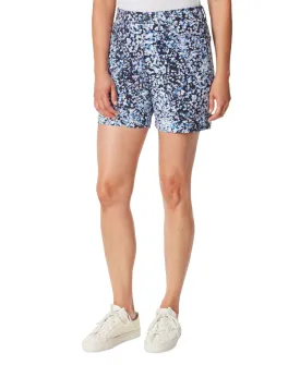 Gloria Vanderbilt Women's Amanda Floral Print Pocket Denim Shorts Blue Size 12