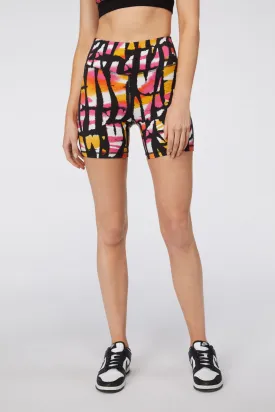 Good Vibes Printed Bike Short