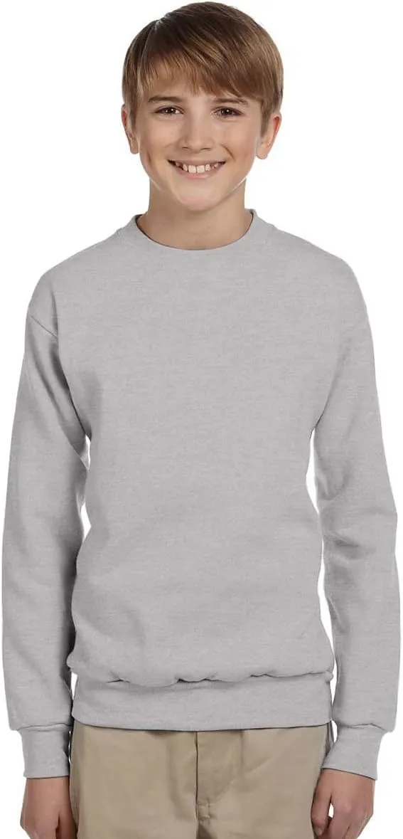 Hanes Boy's Big Cotton Crewneck Fleece Closure Sweatshirt