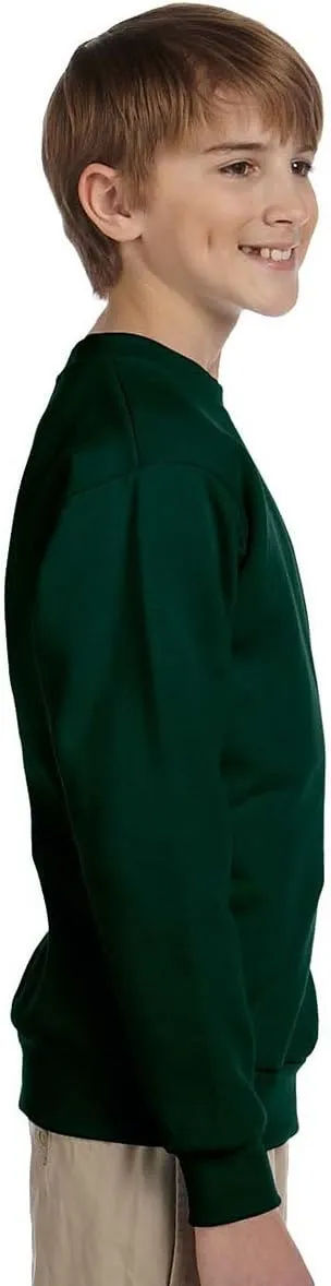 Hanes Boy's Big Cotton Crewneck Fleece Closure Sweatshirt