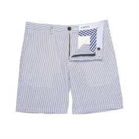 Hicks St - Black and White Seersucker Shorts