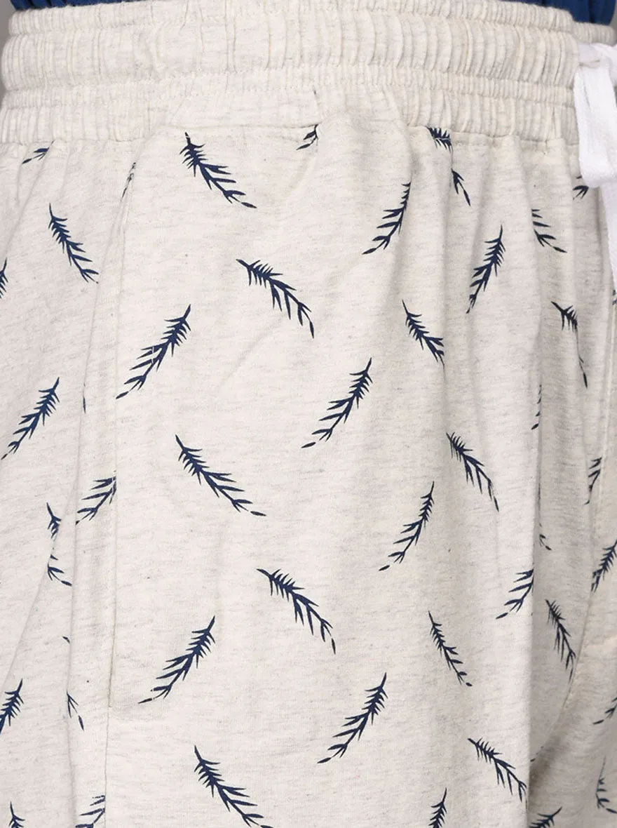 JadeBlue Off White Printed Shorts