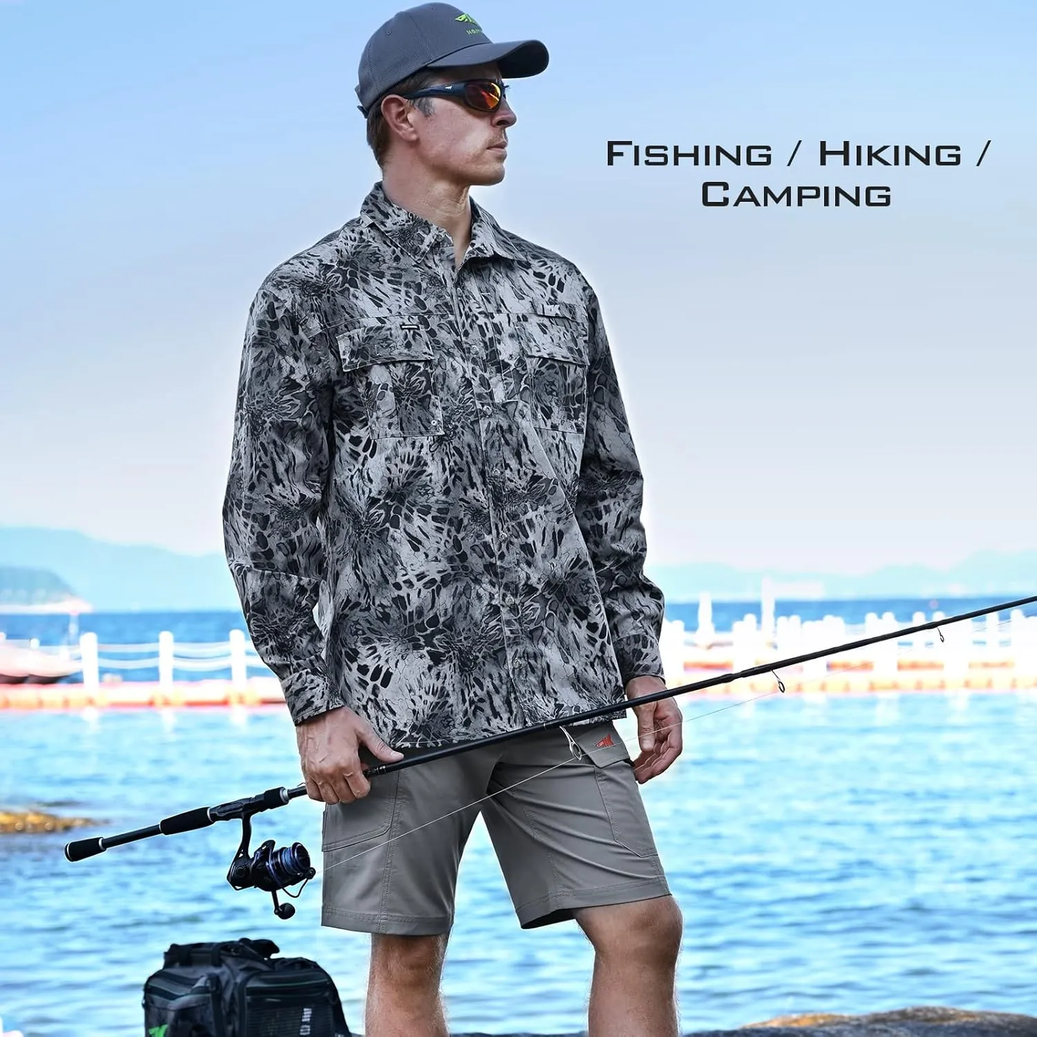 KastKing Rekon Men's Fishing Cargo Shorts, Quick Dry Casual Hiking Shorts for Men, Travel Golf Camping Tactical
