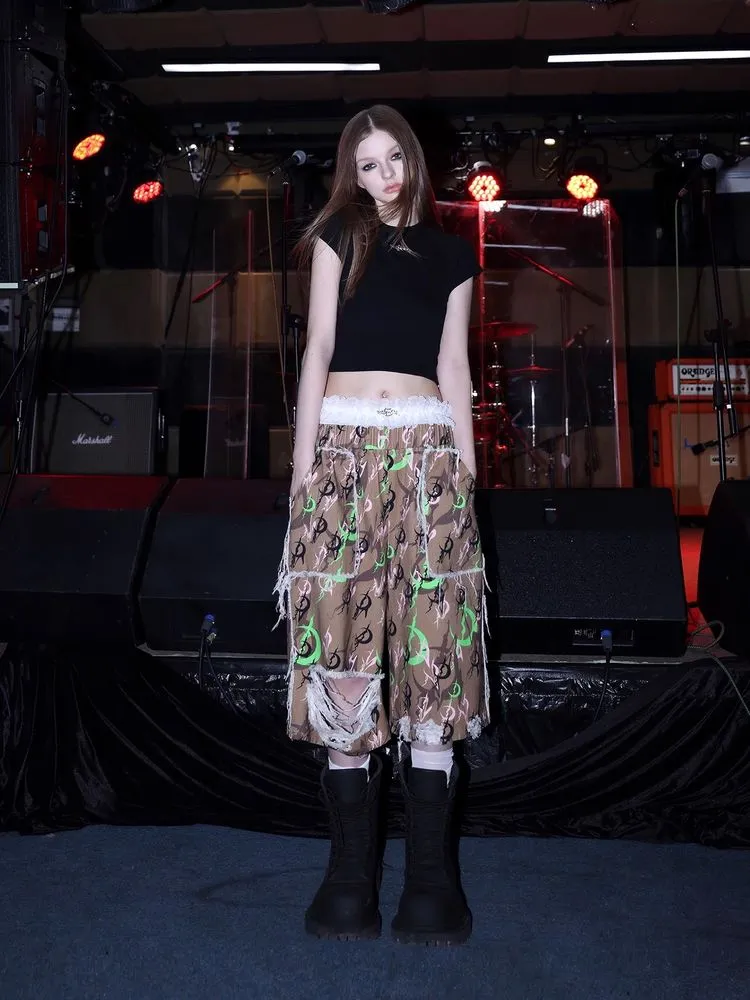 Lace layered shorts【s0000008701】