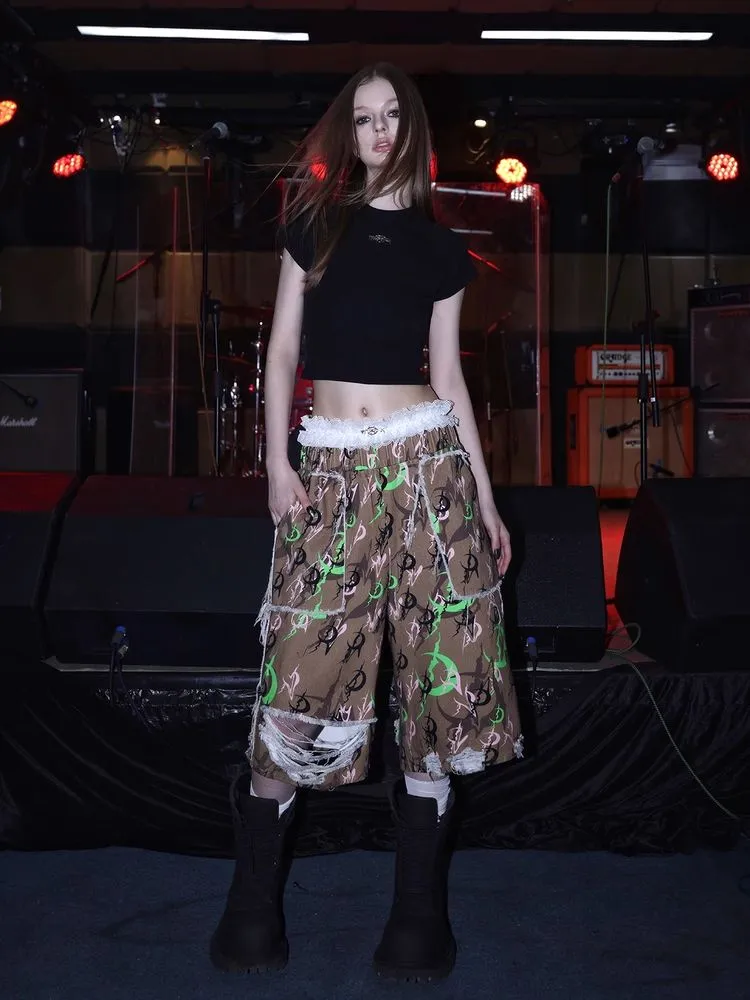 Lace layered shorts【s0000008701】