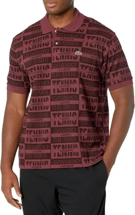 Lacoste Men's Short Sleeve Allover Graphic Polo Shirt