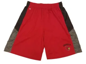 Louisville Cardinals Colosseum Red & Gray Athletic Drawstring Shorts (L)