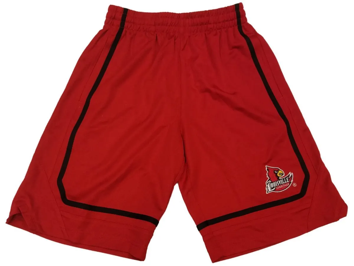 Louisville Cardinals Colosseum YOUTH Boys Red Athletic Mesh Shorts 16/18 (L)
