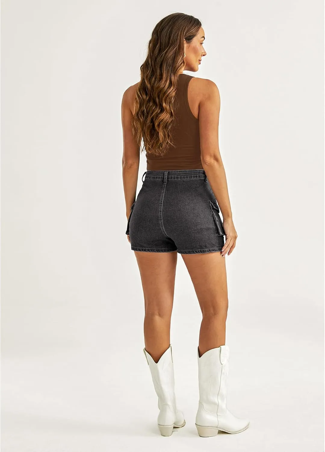 luvamia 2025 Cargo Shorts for Women Casual Summer Skorts Skirts High Waisted Mini Short Skort with Pockets Y2K