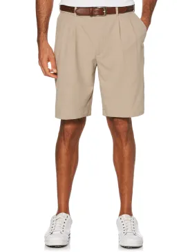 Men's Double Pleated Golf Short with Active Waistband