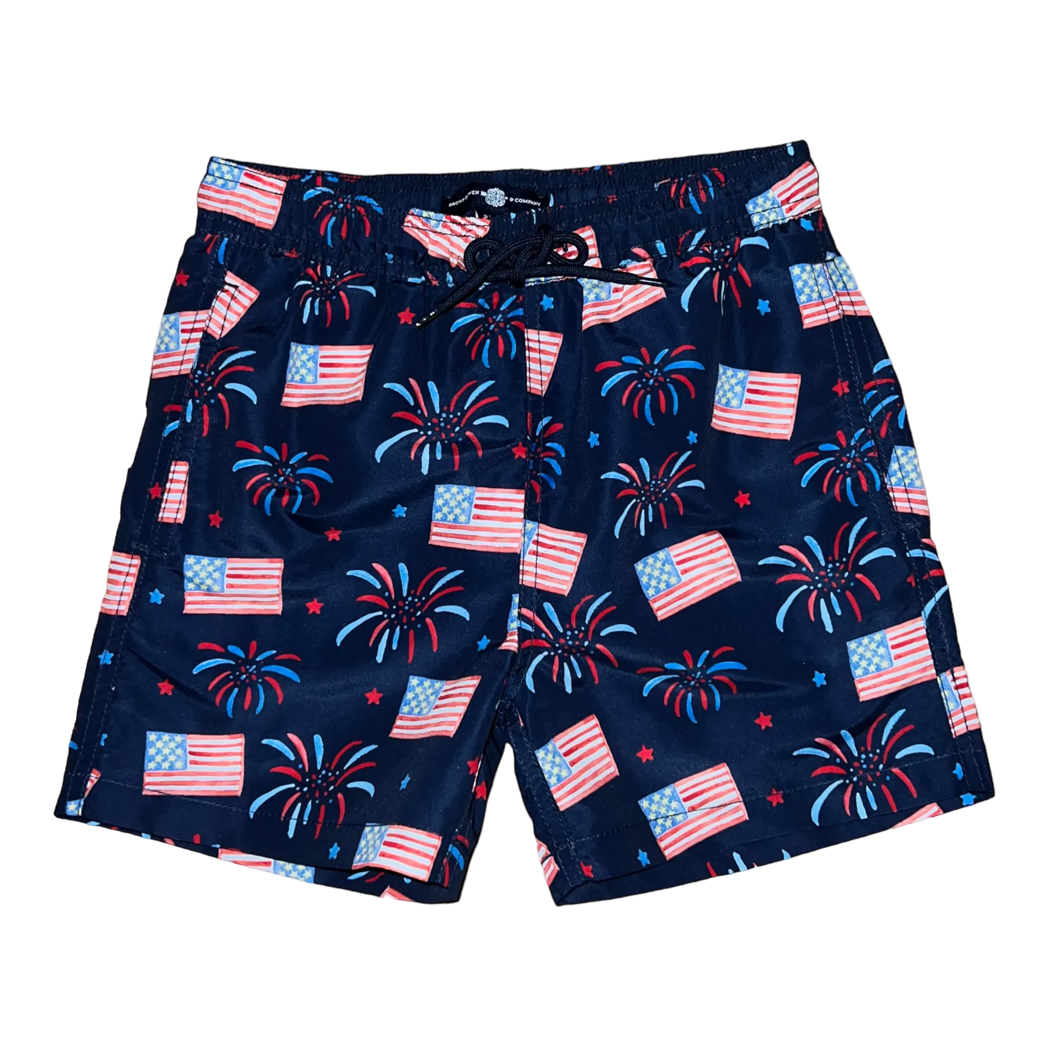 Mens Sullivan Swim Shorts - Flags & Fireworks