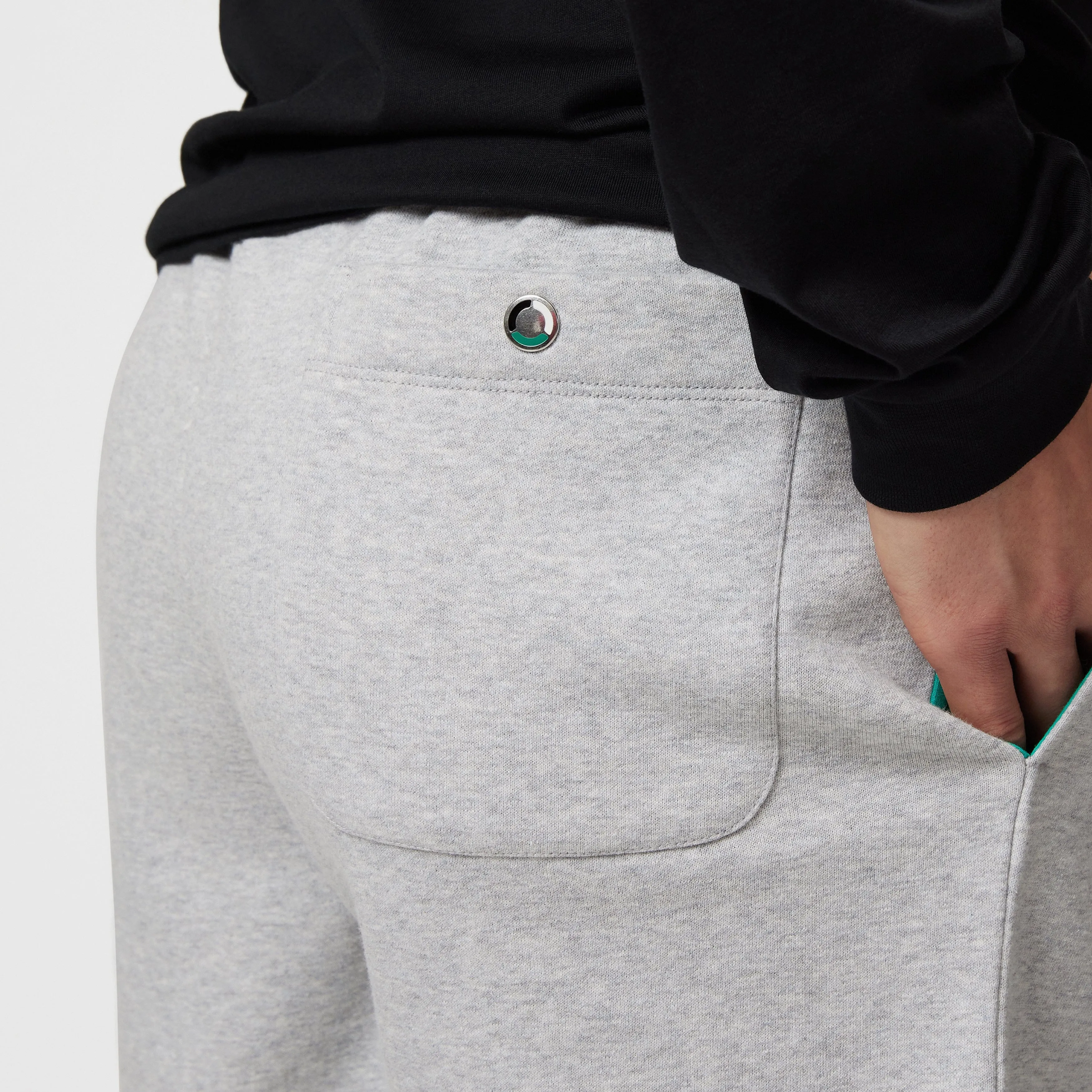 Mercedes AMG Petronas F1 Men's Sweat Shorts - Black/Grey