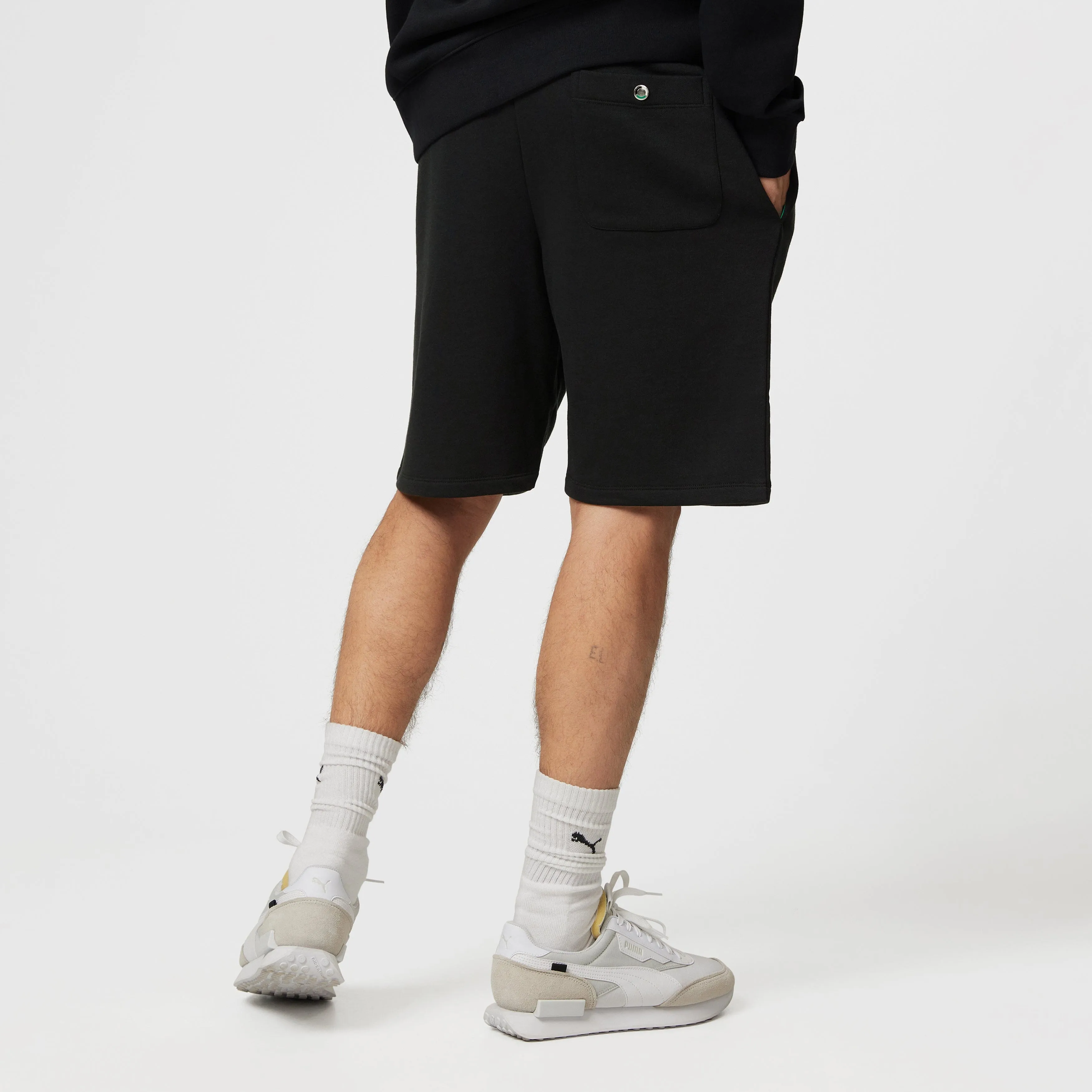 Mercedes AMG Petronas F1 Men's Sweat Shorts - Black/Grey