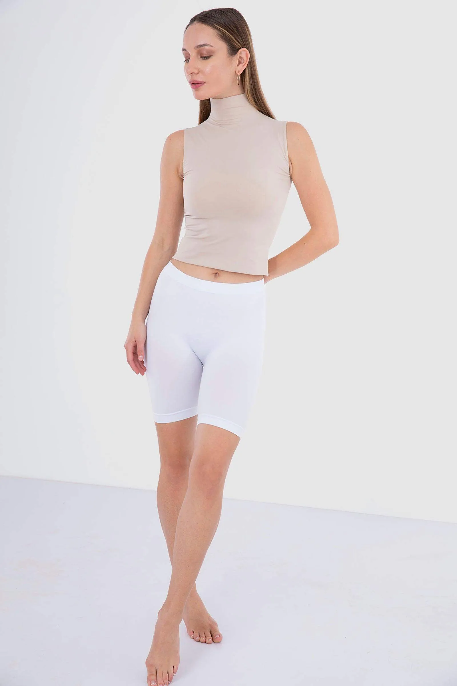 Microfiber Mid Thigh Shorts