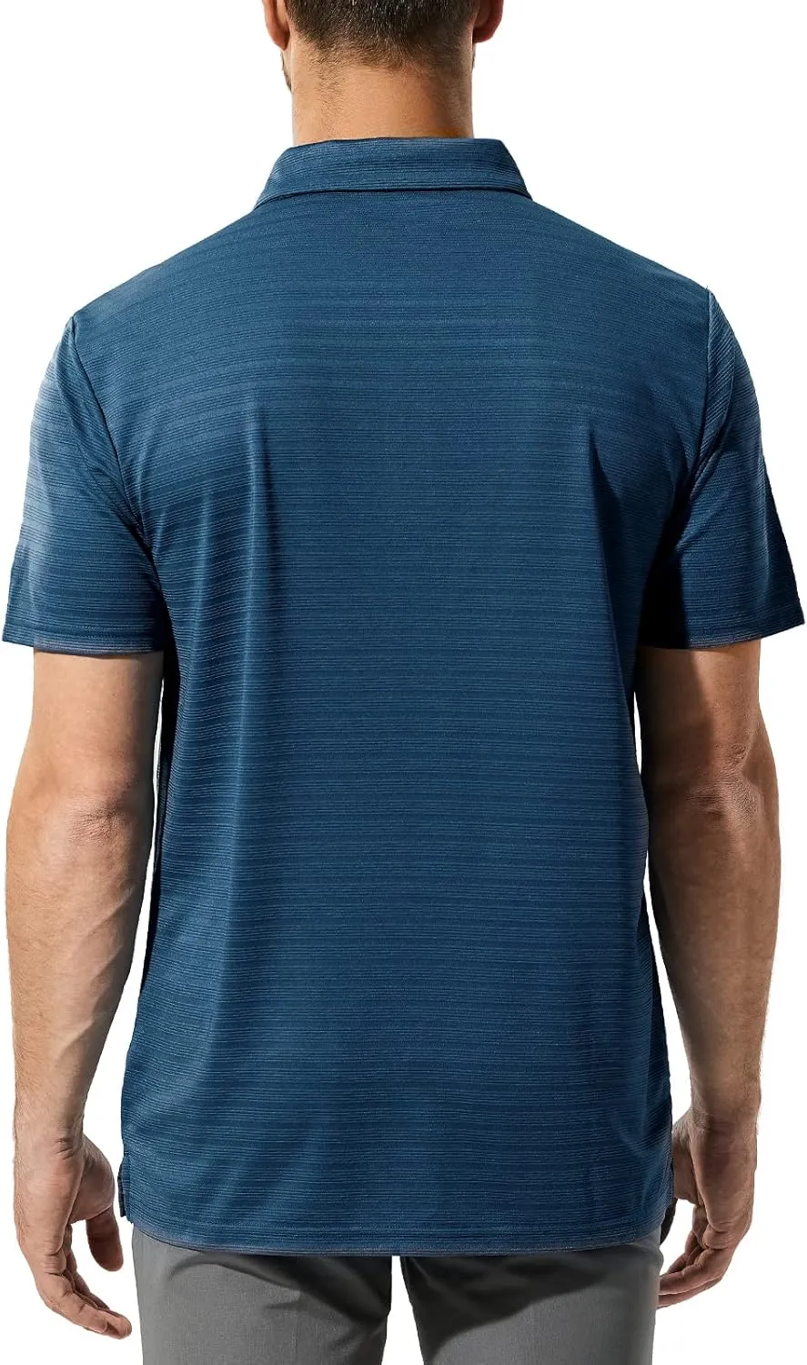 MIER Men's Quick Dry Golf Polo Shirts Short Sleeve Lightweight Casual Shirts Soft Polyester Collared Shirt