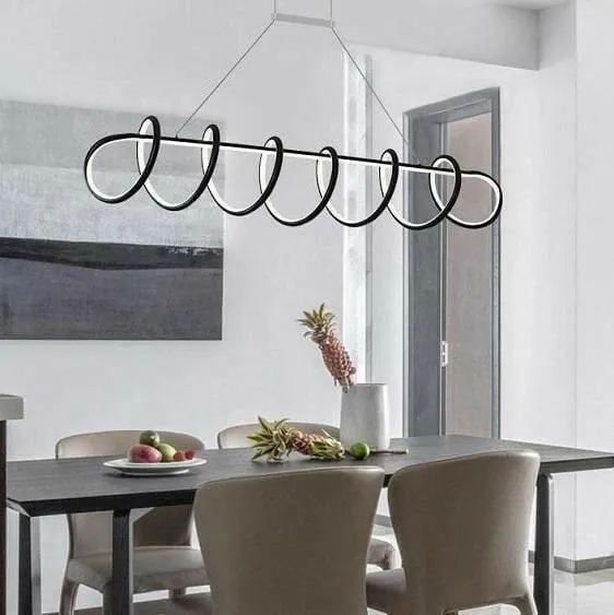 Modern LED Curly Light Fixture
