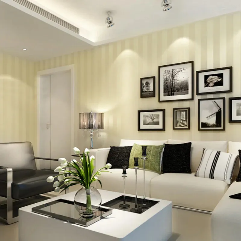Modern Minimalist Stripe Glitter Wallpaper