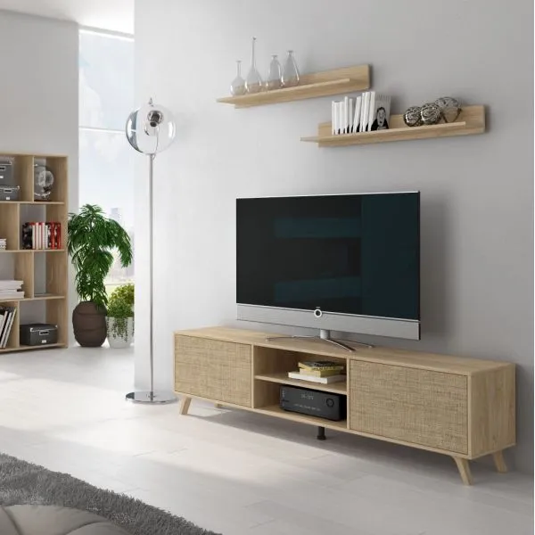 Mueble bajo tv comedor mas 2 estantes modelo SOTO