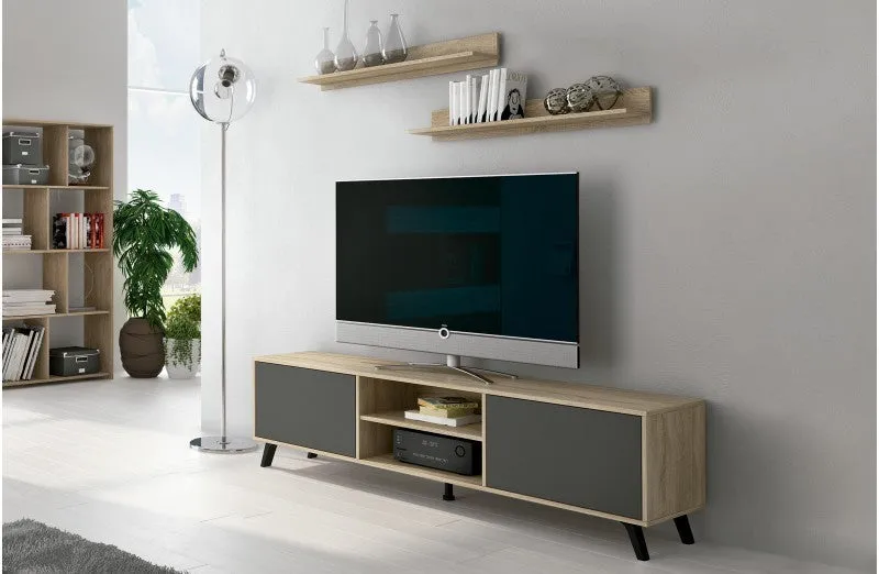 Mueble bajo tv comedor mas 2 estantes modelo SOTO