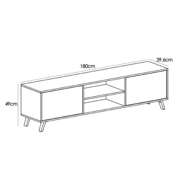 Mueble bajo tv comedor mas 2 estantes modelo SOTO