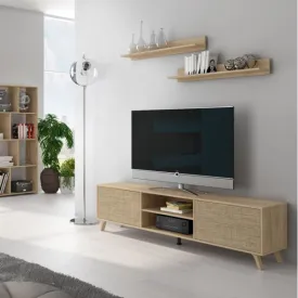 Mueble bajo tv comedor mas 2 estantes modelo SOTO