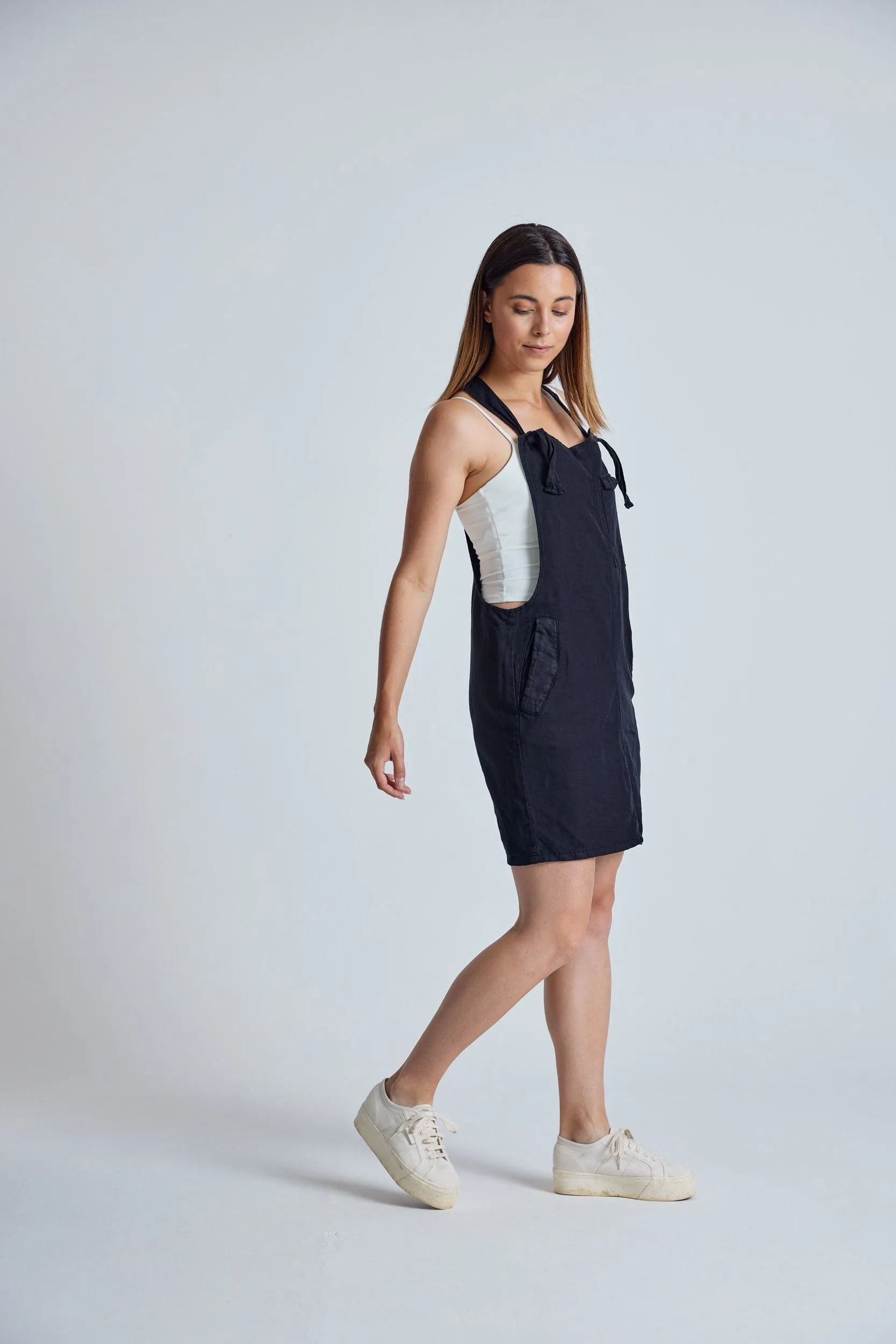 PEGGY Black - Organic Cotton Dress by Flax & Loom