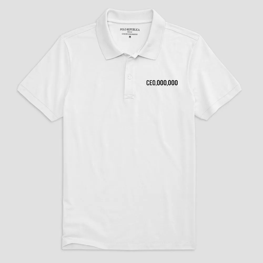 Polo Republica Men's CEO Printed Short Sleeve Polo Shirt