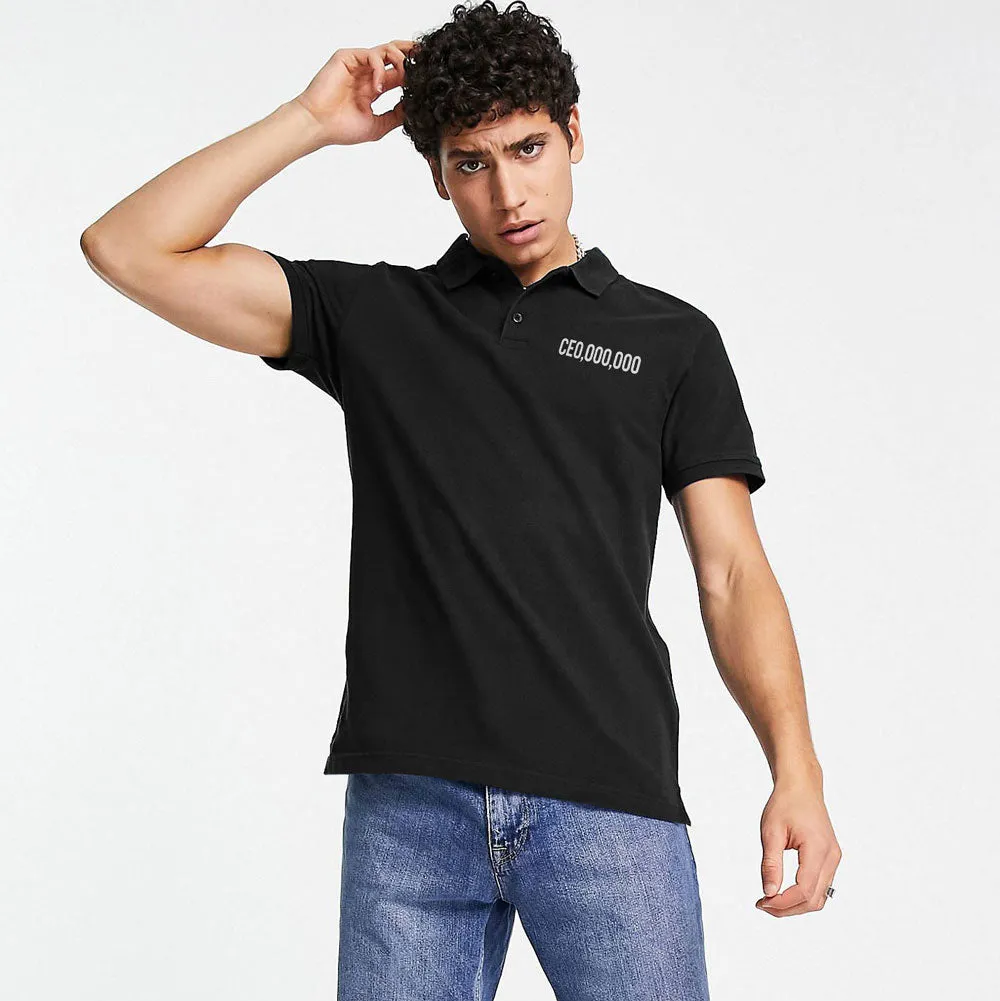 Polo Republica Men's CEO Printed Short Sleeve Polo Shirt