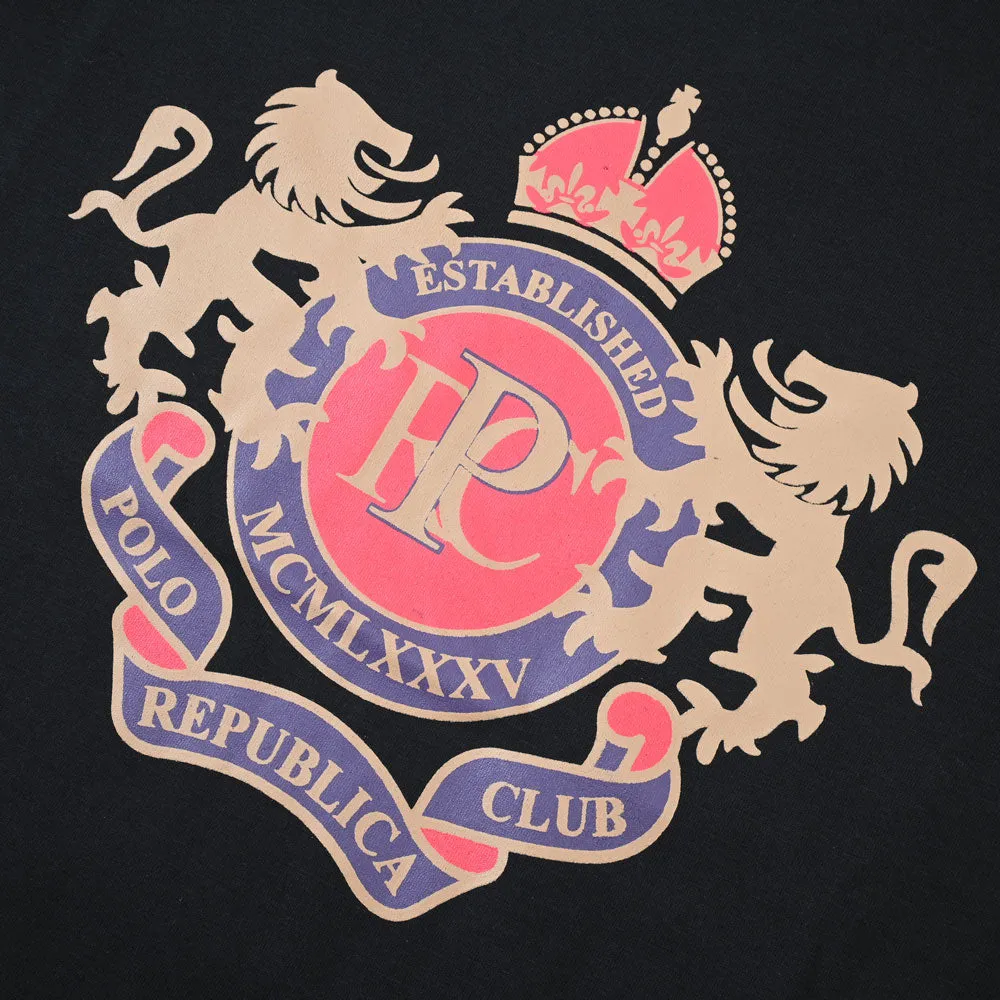 Polo Republica Men's PRC Lion Printed Short Sleeve Tee Shirt