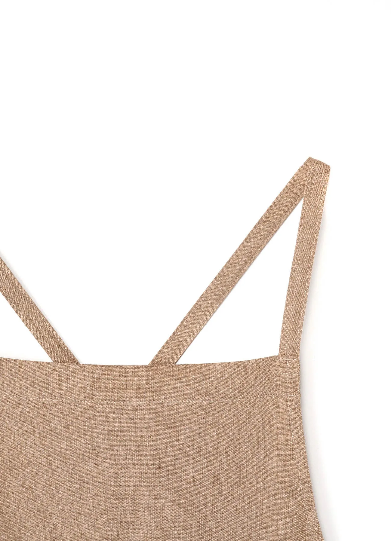 POLYESTER CHAMBRAY APRON DRESS