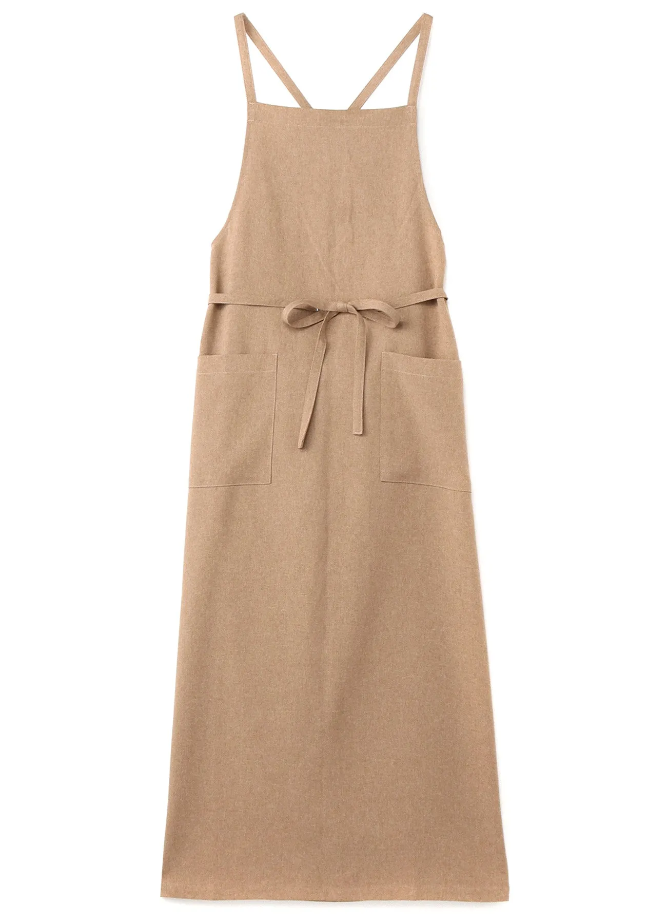 POLYESTER CHAMBRAY APRON DRESS