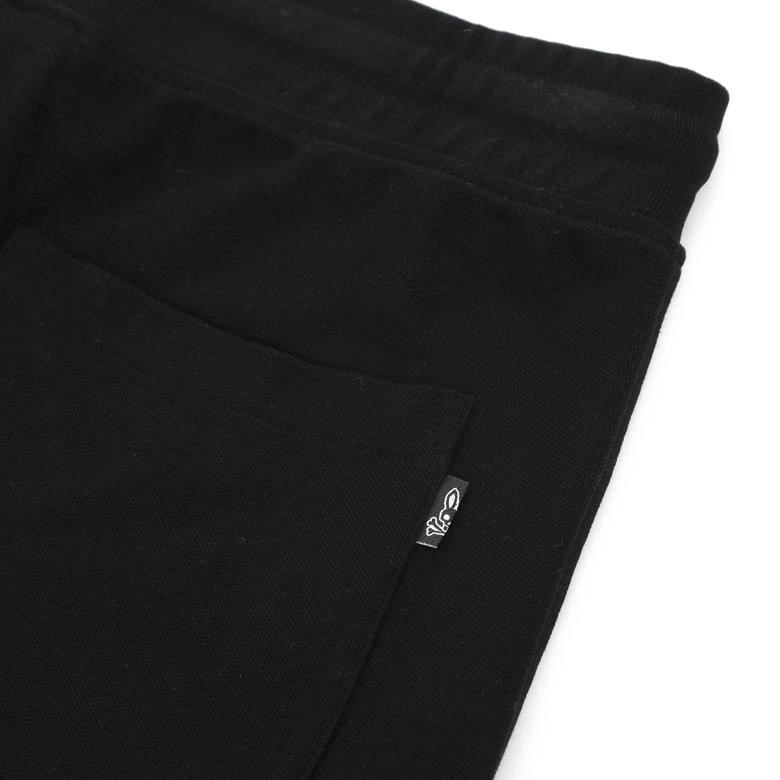 Psycho Bunny Stanford Light Pique Sweat Short in Black