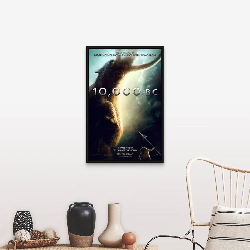 "10,000 B.C. - Movie Poster - Style A" Black Float Frame Canvas Art