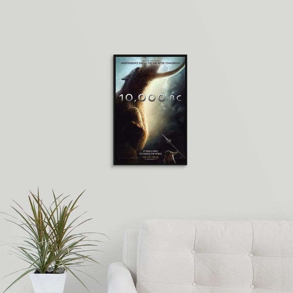 "10,000 B.C. - Movie Poster - Style A" Black Float Frame Canvas Art