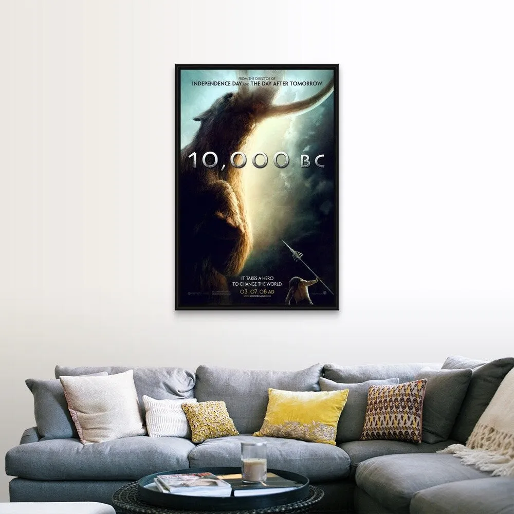 "10,000 B.C. - Movie Poster - Style A" Black Float Frame Canvas Art