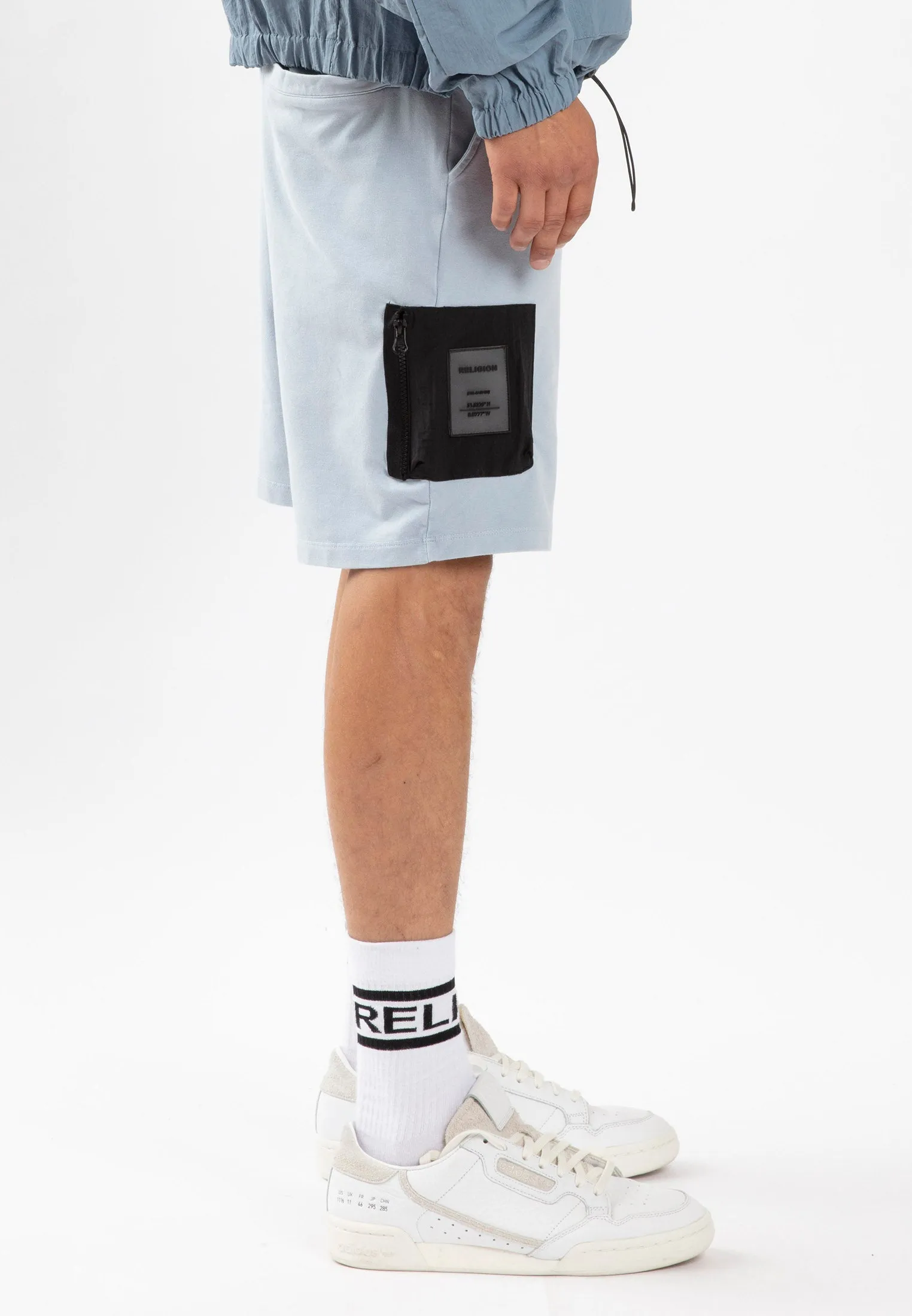 RECRUIT SHORTS WASHED ILLUSION BLUE
