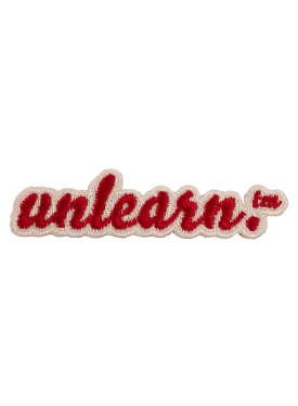 Red unlearn. Embroidered Patch