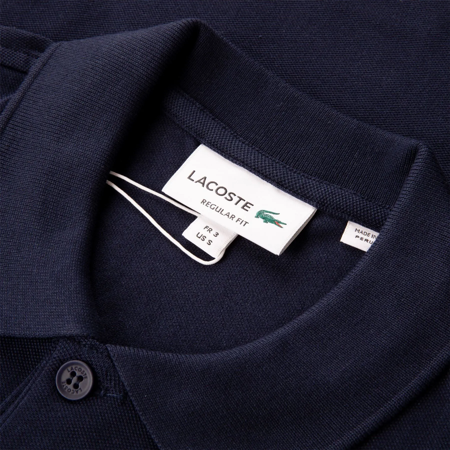 Regular Fit Stretch Pique Colorblock Polo Navy Blue/Beige - SS24
