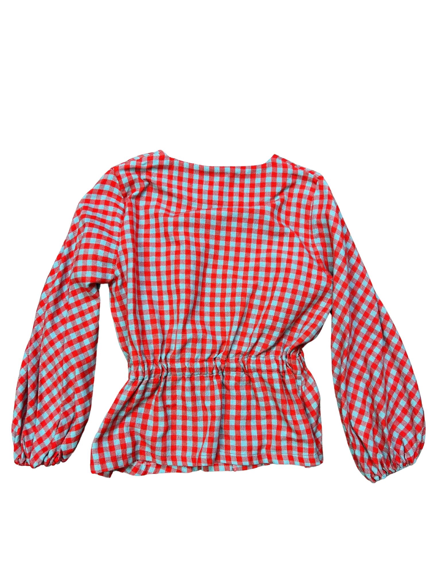 Size L - Collective Closets Red and Blue Check Top