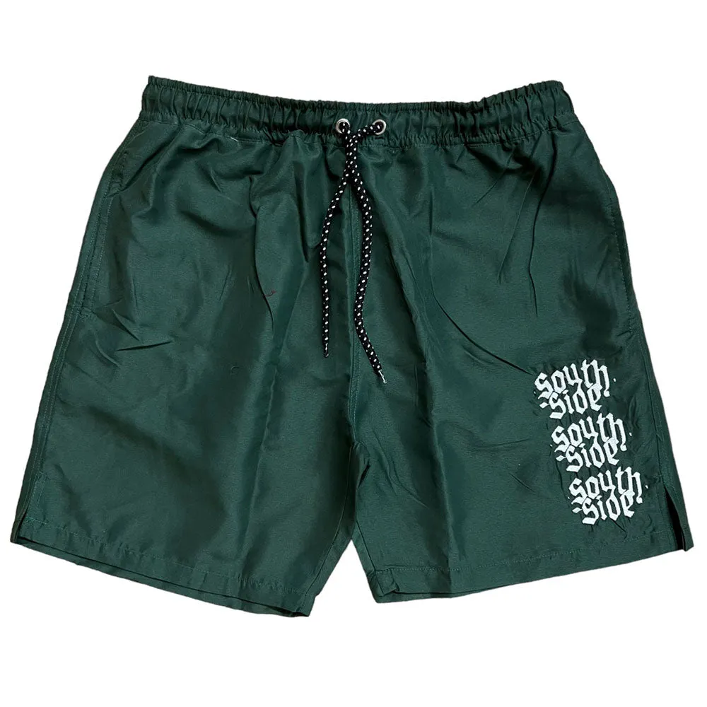 Southside Icon Water Short Embroidered Forest Green