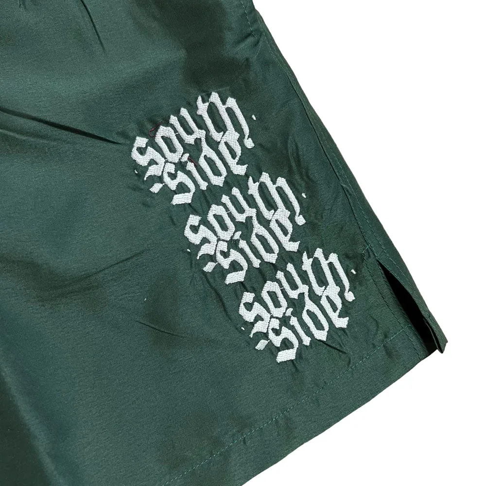 Southside Icon Water Short Embroidered Forest Green