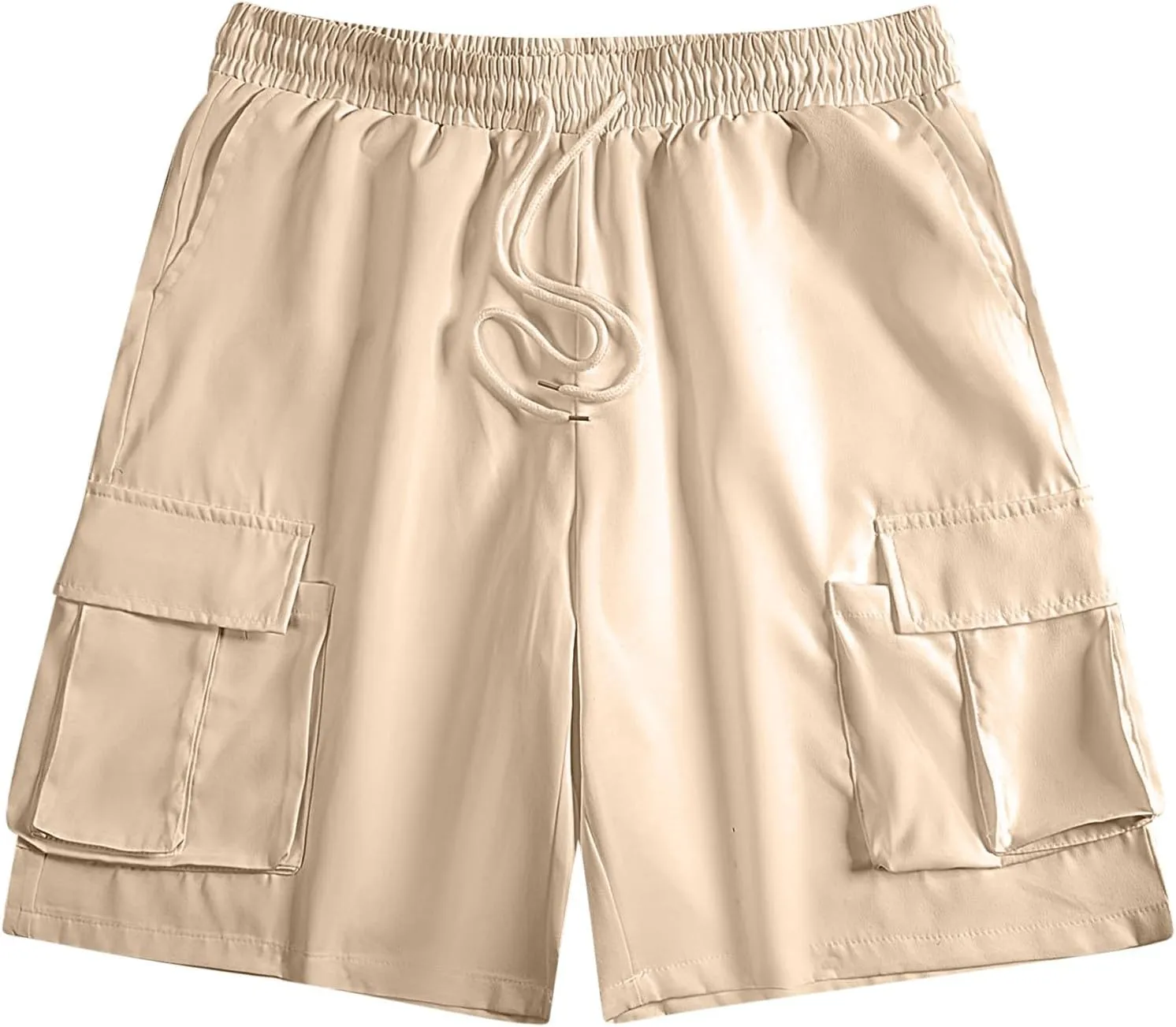 Summer Hiking Cargo Shorts for Men Casual Fashion Athletic Pants Loose Elastic Waist Beach Pants with Pockets