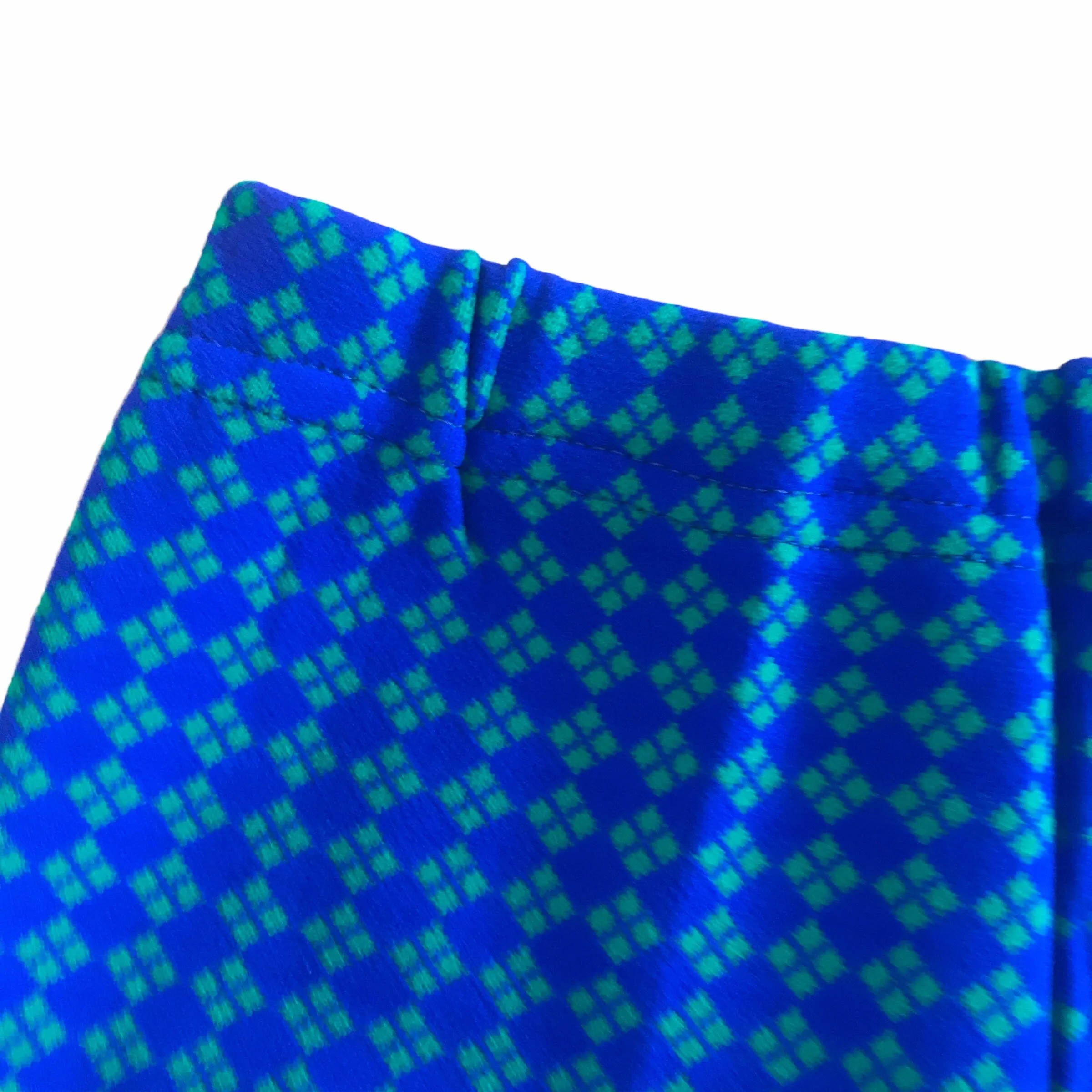 Vintage 1960s Printed Blue/Green Nylon Shorts 18-24 Months