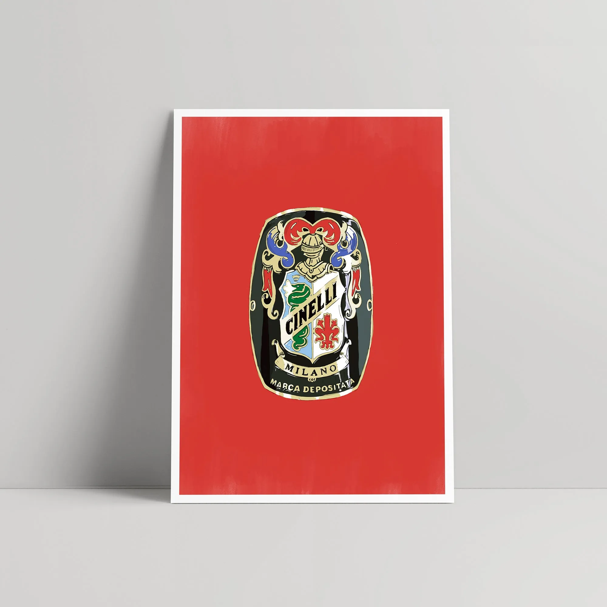 Vintage Cinelli Bike Head Badge  - Art print - Pasche Design