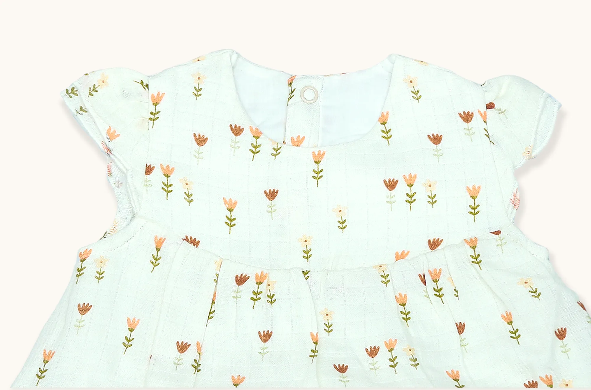 Wildflowers Cap Sleeve Dress Bloomer Set (Organic Muslin)