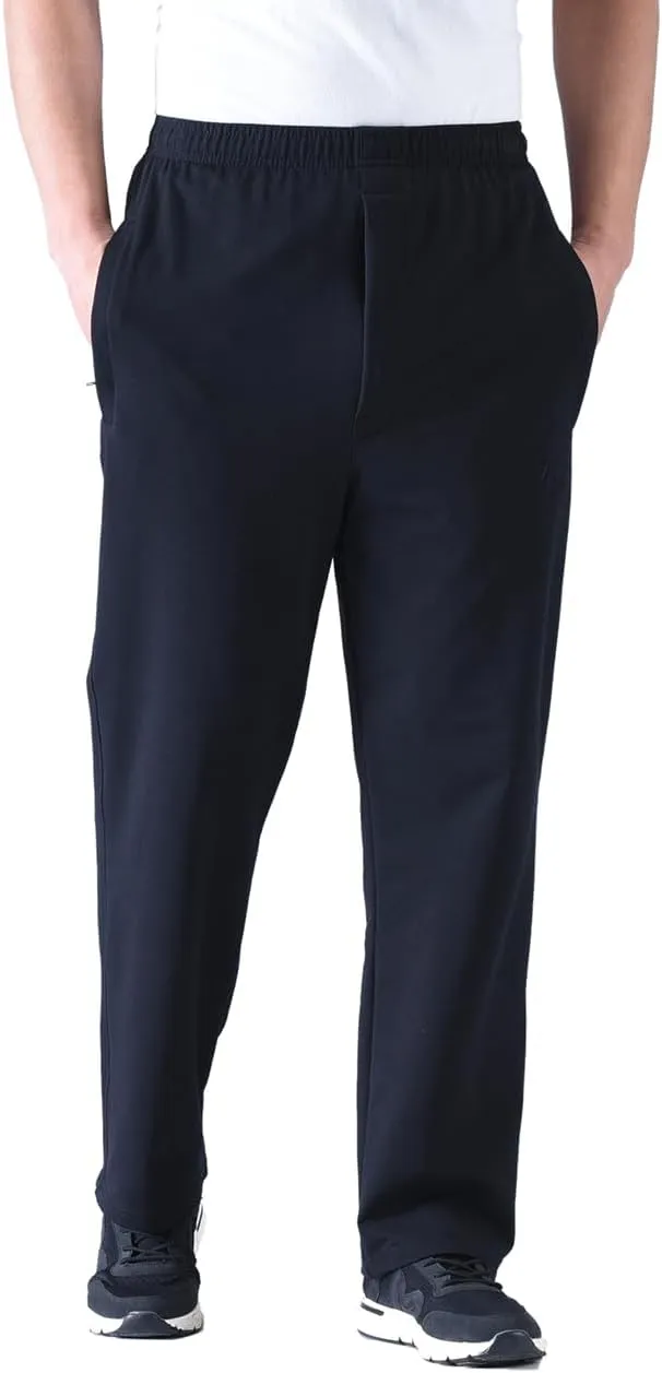 Zoulee Men's Casual Cotton Jogger Sweatpants Zipper Front Pants