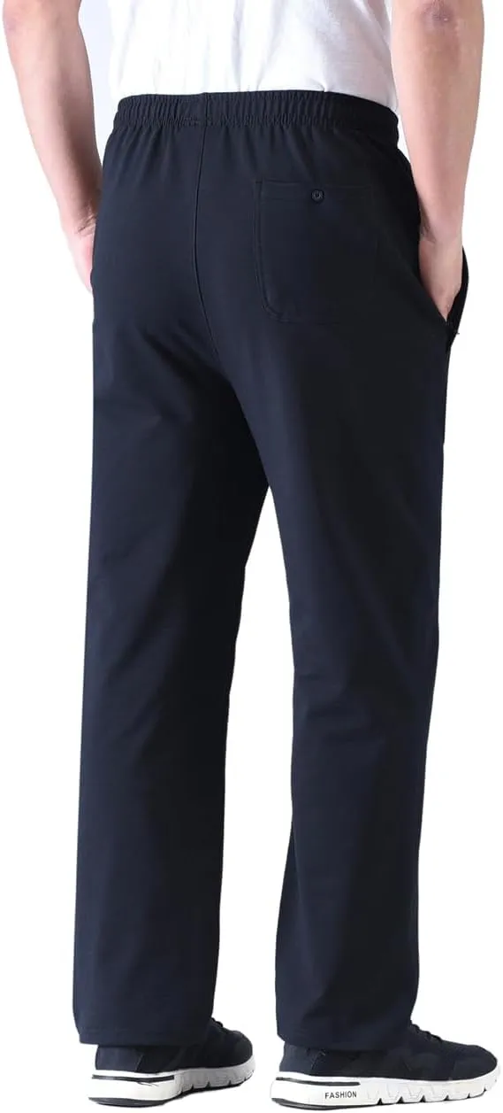 Zoulee Men's Casual Cotton Jogger Sweatpants Zipper Front Pants